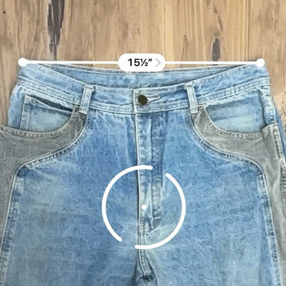 VTG 80s Retro Sergio Valente Two Tone Western Jeans - Picture 11 of 11